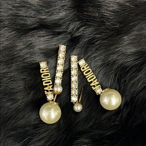 Dior Gold and Pearl Earrings